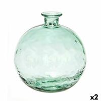 Decoratieve figuren Gift Decor Transparant Klot Fles 7 L 25 x 27 x 25 cm (2 Stuks)