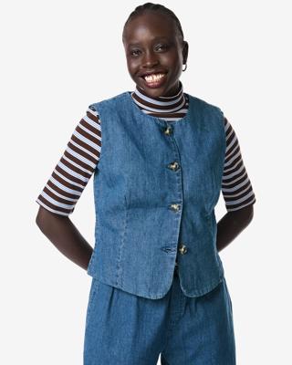 HEMA Damesgilet Suzy middenblauw (middenblauw)