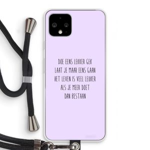 Gek: Pixel 4 Transparant Hoesje met koord