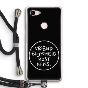 Vriendelijkheid: Pixel 3 Transparant Hoesje met koord