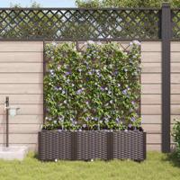 Tuin Bloempot 3 pcs Bruin Staal