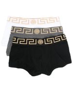 Versace lots de trois boxers à bordures Greca - Noir - thumbnail