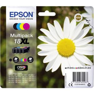 Epson Inktcartridge T1816 18XL Origineel Combipack Zwart, Cyaan, Magenta, Geel C13T18164012