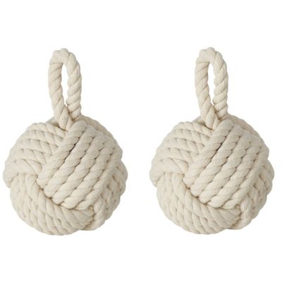 Deurstopper - 2x - 1.5 kilo - creme wit - jute - 23 x 15 cm Deurstopper - 2x - 1.5 kilo - creme wit - jute - 23 x 15 cm