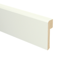 MDF Renovatieplint klassiek 85x22 voorgelakt RAL9010 - lengte 240cm