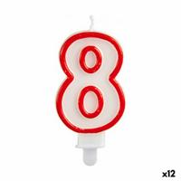 Kaars Verjaardag Cijfer 8 (12 Stuks)