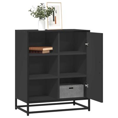 Dressoir 62x35x76 cm bewerkt hout zwart