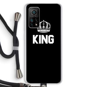 King zwart: Xiaomi Mi 10T 5G Transparant Hoesje met koord