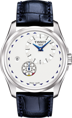 Horlogeband Tissot T0354281603101A / T600042895 Leder Blauw 22mm