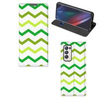 OPPO Find X3 Neo | Hoesje met Magneet | Zigzag Groen