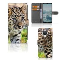 Nokia G10 | G20 | Telefoonhoesje | Met pasjeshouder | Baby Luipaard