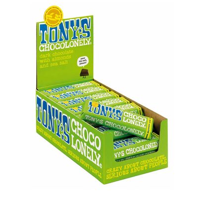 Tony&apos;s Chocolonely - Puur Amandel Zeezout - 35x 47g