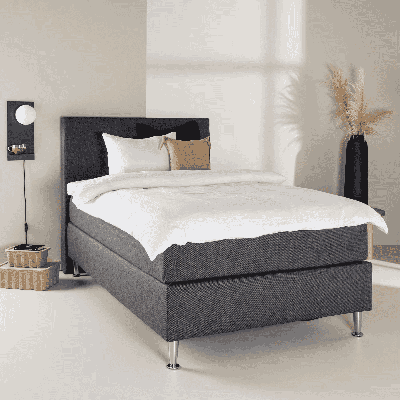 Nohr Bed 'Jacquise' 120 x 200cm, kleur Donkergrijs