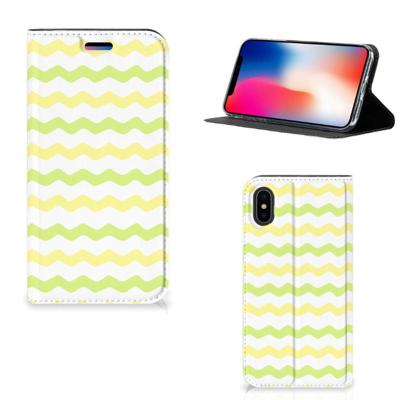 Apple iPhone X | Xs | Hoesje met Magneet | Waves Yellow