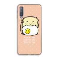 Sleep All Day: Samsung Galaxy A7 (2018) Transparant Hoesje