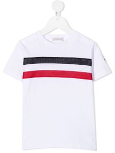 Moncler Enfant t-shirt à rayures - Blanc