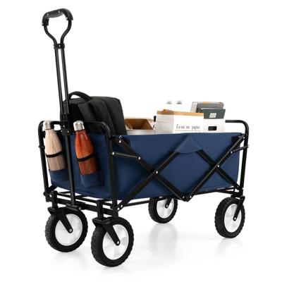 82 L Opvouwbare Trolley Stevige Trolley met Verstelbare Handgreep en Bekerhouder Handige Trolley voor Tuin Camping Sport
