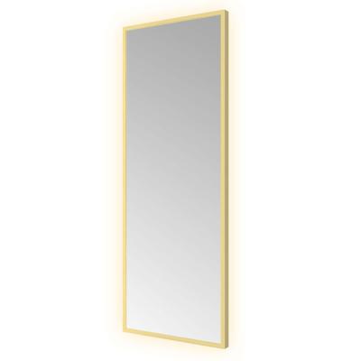 Hotbath &MORE Spiegel direct en indirect LED color changing dimbaar met afstandsbediening Geborsteld messing PVD SQU380BBP