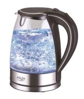 Adler AD 1225 waterkoker 1,7 l Zwart, Roestvrijstaal, Transparant 2200 W