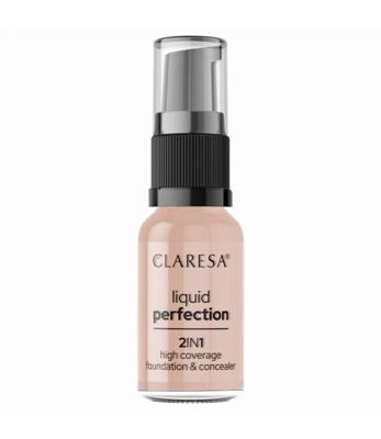 Claresa liquid perfection 2-in-1 concealer en foundation 104 nude 18gr.