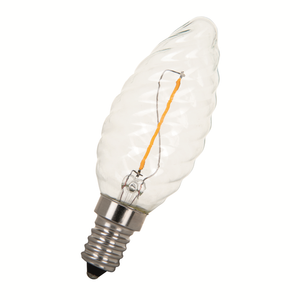 BAIL led-lamp, wit, voet E14, 1W, temp 2200K, uitv glas/afd hldr