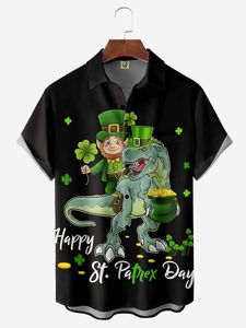 St. Patrick's Day Chest Pocket Short Sleeve Casual Shirt