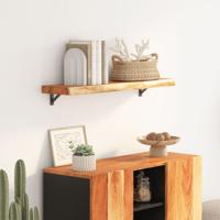 Wandschap rechthoekig natuurlijke rand 90x20x3,8 cm acaciahout
