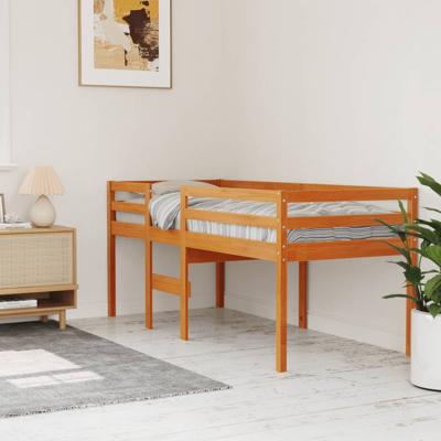 Hoogslaper massief grenenhout wasbruin 80x200 cm