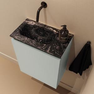 Toiletmeubel Mondiaz Ture Dlux | 40 cm | Meubelkleur Greey | Eden wastafel Lava Links | Zonder kraangat