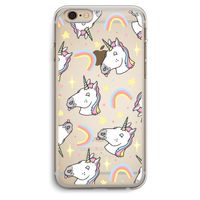 Rainbow Unicorn: iPhone 6 Plus / 6S Plus Transparant Hoesje