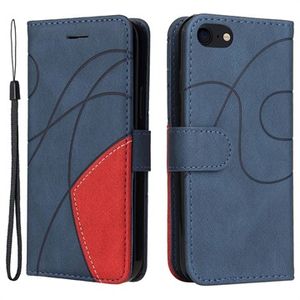 Bi-Color Series iPhone 7/8/SE (2020)/SE (2022) Wallet Case - Blauw