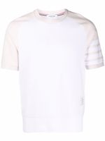 Thom Browne t-shirt à 4 bandes signature - Blanc