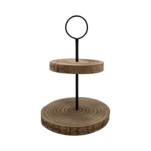 Etagere hout 2-laags H38D33cm