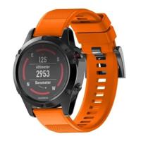Snelle verwijderbare siliconen polsband voor fenix 5 22mm (oranje)