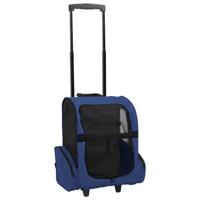 VidaXL Huisdierentrolley inklapbaar blauw