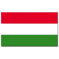 Vlag van Hongarije - 90 x 150 cm - feestartikelen - landen thema - supporters - versiering