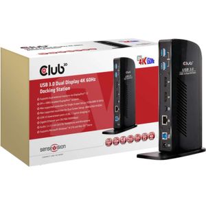 Club 3D USB 3.0 Dual Display 4K60Hz Docking Station dockingstation