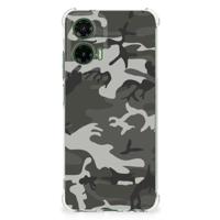Motorola Moto G35 Doorzichtige Silicone Hoesje Army Light