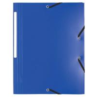 Exacompta elastomap A4, uit PP, 3 kleppen en elastiek blauw