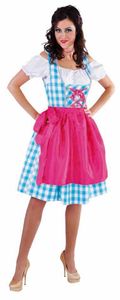 Dirndl 3-delig Elite blauw/roze