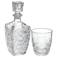 Bormioli Whisky set - karaf met 6 glazen - Dedalo serie - 260 ml/780 ml
