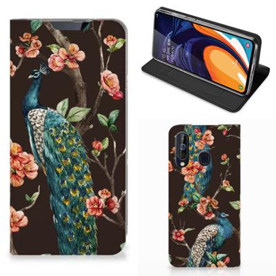 Samsung Galaxy A60 | Hoesje maken | Pauw met Bloemen