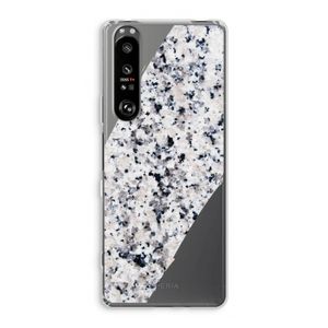 Gespikkelde marmer: Sony Xperia 1 III Transparant Hoesje