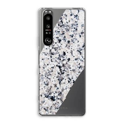 Gespikkelde marmer: Sony Xperia 1 III Transparant Hoesje