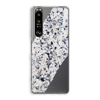 Gespikkelde marmer: Sony Xperia 1 III Transparant Hoesje