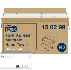 Papieren handdoek Tork Xpress Basis H2 multifold universal 2-laags wit 150299