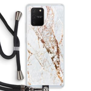 Goud marmer: Samsung Galaxy S10 Lite Transparant Hoesje met koord