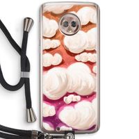 Katoen Wolken: Motorola Moto G6 Transparant Hoesje met koord