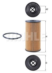 Oliefilter MAHLE, Diameter (mm)57,5mm, u.a. für Dacia, Mercedes-Benz, Renault, Nissan, Fiat