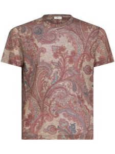 ETRO t-shirt Lyocell à motif cachemire - Rouge